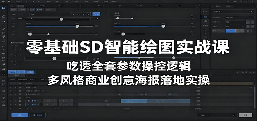 零基础SD智能绘图实战课：吃透全套参数操控逻辑，多风格商业创意海报落地实操-云享网创