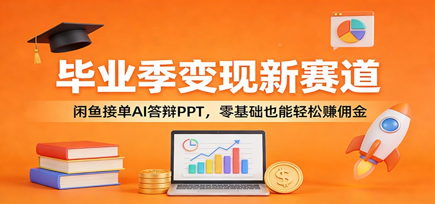 毕业季变现新赛道：闲鱼接单AI答辩PPT，零基础也能轻松赚佣金-云享网创