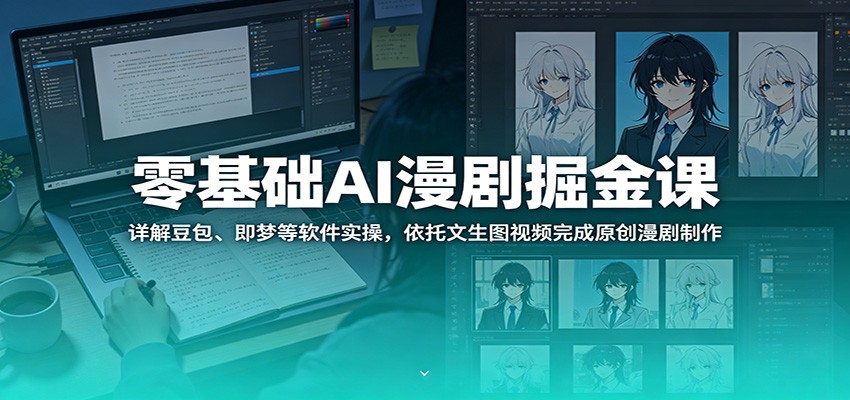 零基础AI漫剧掘金课：详解豆包、即梦等软件实操，依托文生图视频完成原创漫剧制作-云享网创