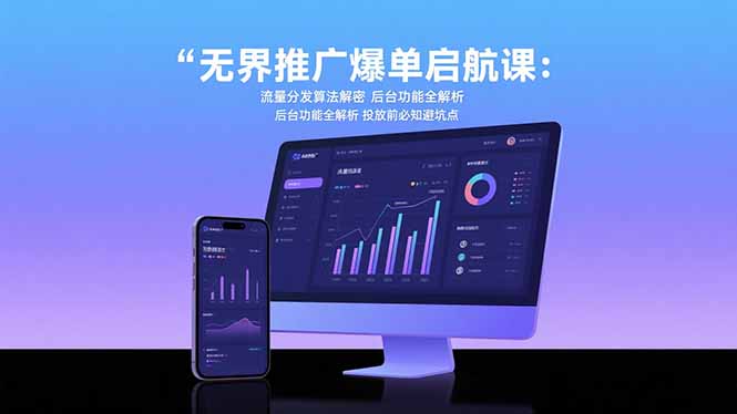 无界推广爆单启航课:流量分发算法解密 后台功能全解析 投放前必知避坑点-云享网创