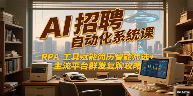 AI招聘自动化系统课，RPA工具赋能简历智能筛选+主流平台群发复聊全攻略-云享网创