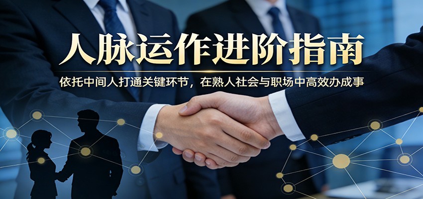 付费文章：人脉运作进阶指南，依托中间人打通关键环节，在熟人社会与职场中高效办成事-云享网创