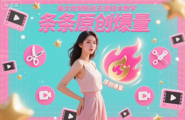 美女视频搬运去重技术教学,条条原创爆量-云享网创