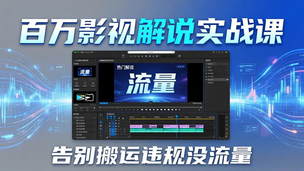 百万影视解说实战课:告别搬运违规没流量,AI文案+配音+剪映,做出能上热门的解说视频-云享网创