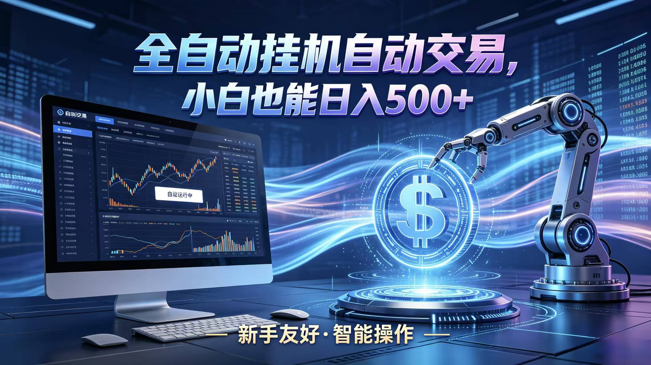全新智能化交易助手，傻瓜式操作，小白也能快速上手，轻松实现日入500+-云享网创