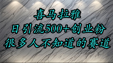 喜马拉雅，小而精的流量赛道，日进500+精准创业粉-云享网创