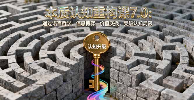 本质认知重构课7.0:通过语言哲学、信息博弈、价值交换,突破认知局限-云享网创