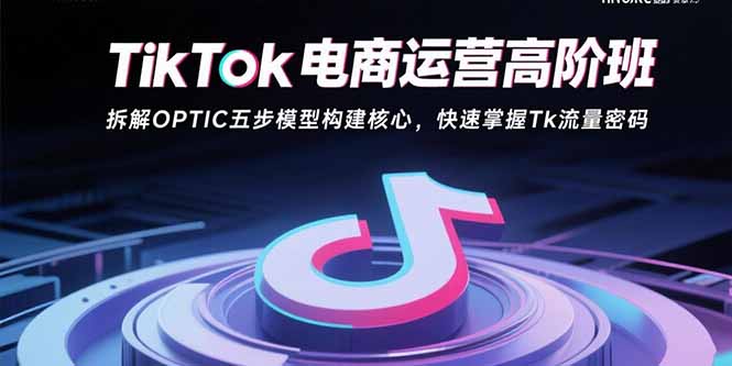 TikTok电商运营高阶班：拆解OPTIC五步模型构建核心，快速掌握Tk流量密码-云享网创