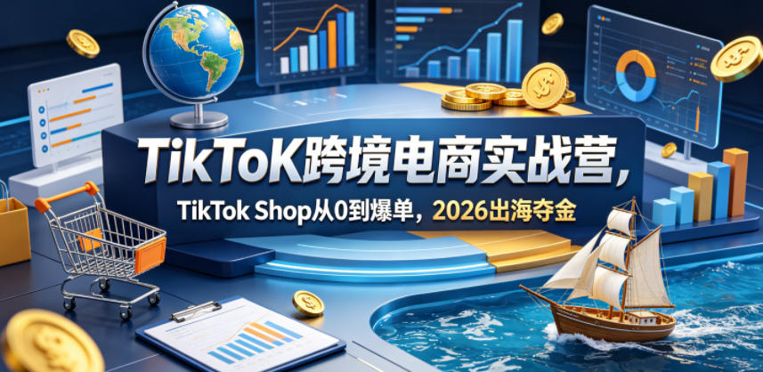TikToK跨境电商实战营，TikTok Shop从0到爆单，2026出海夺金-云享网创