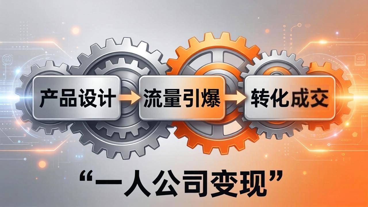 一人公司变现全攻略：产品设计+流量引爆+转化成交，打造不受年龄限制的长期事业-云享网创