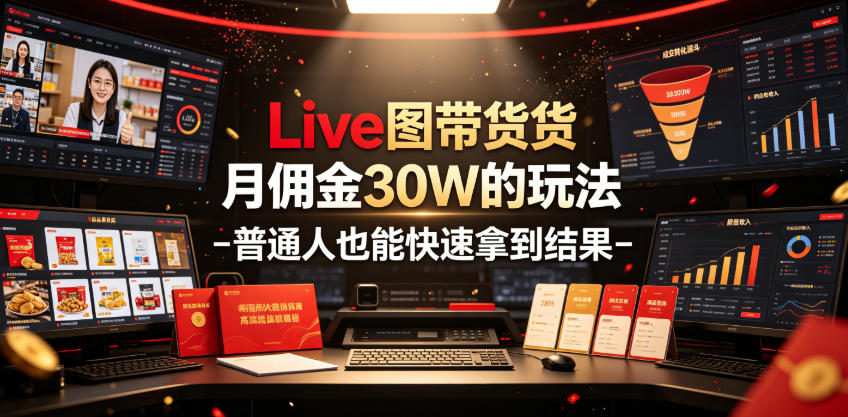 Live图带货月佣金30W的玩法-普通人也能快速拿到结果-云享网创
