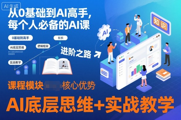 从0基础到AI高手,每个人必备的AI课,AI底层思维+实战教学-云享网创