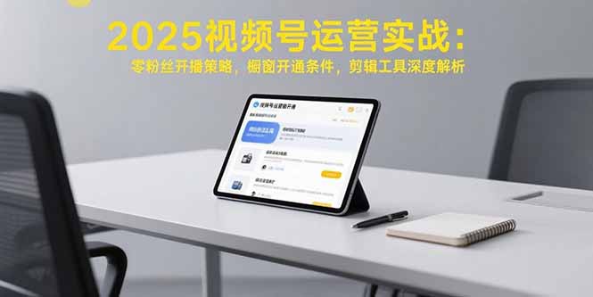 2025视频号运营实战：零粉丝开播策略，橱窗开通条件，剪辑工具深度解析-云享网创