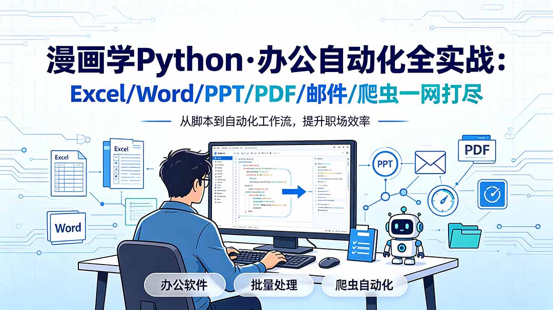 漫画学Python·办公自动化全实战:Excel/Word/PPT/PDF/邮件/爬虫一网打尽-云享网创