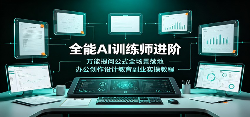 全能AI训练师进阶：万能提问公式全场景落地，办公创作设计教育副业实操教程-云享网创