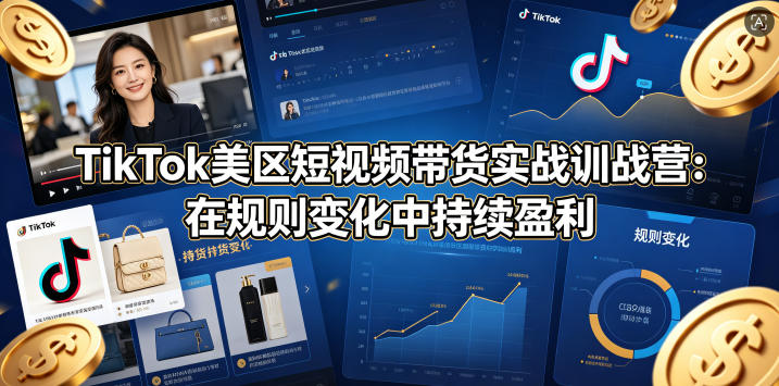 TikTok美区短视频带货实战训战营：在规则变化中持续盈利-云享网创