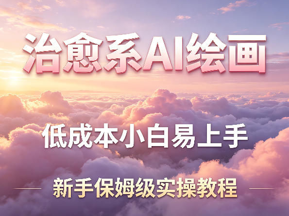 治愈系AI绘画提示词项目,低成本小白易上手,每天10分钟,新手保姆级实操教程-云享网创