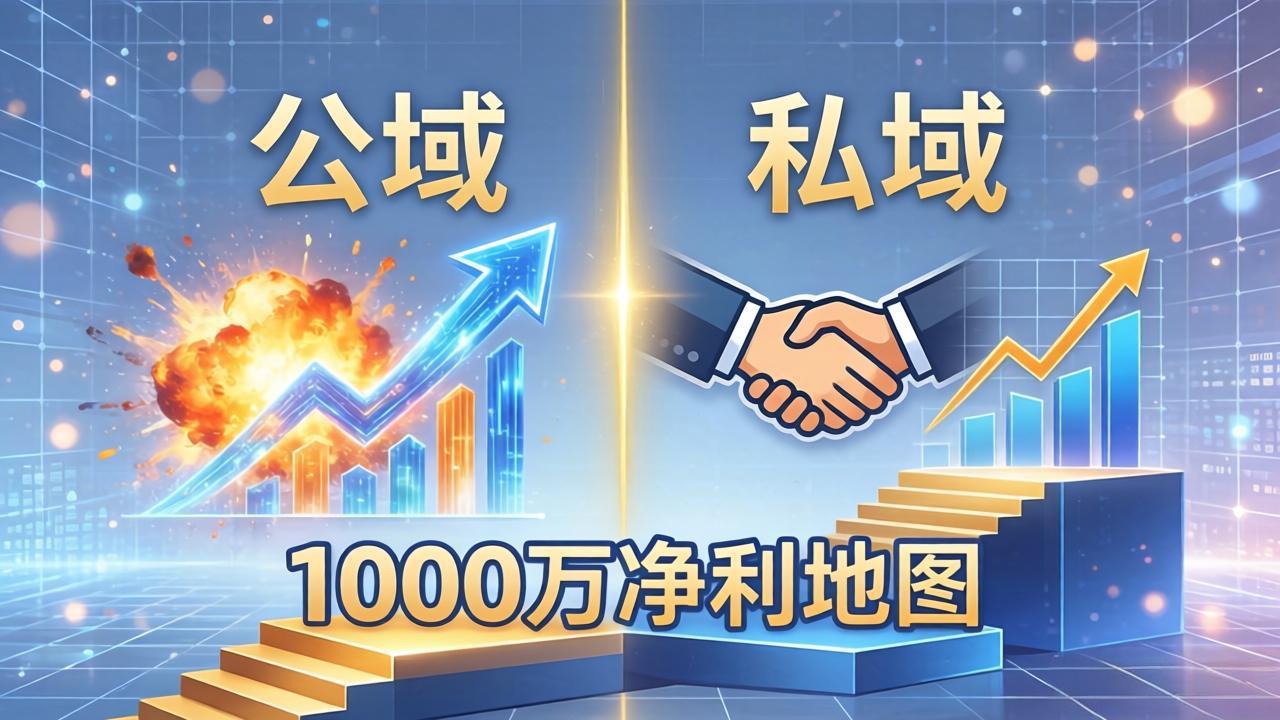 公域玩命出爆款，私域悄悄做成交：这套AI内训课，2026给你打通1000万净利的地图-云享网创