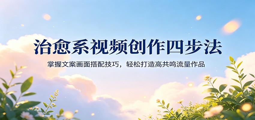 治愈系视频创作四步法:掌握文案画面搭配技巧,轻松打造高共鸣流量作品-云享网创