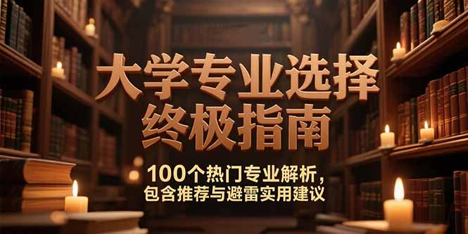付费文：大学专业选择终极指南,100个热门专业解析,包含推荐与避雷实用建议-云享网创