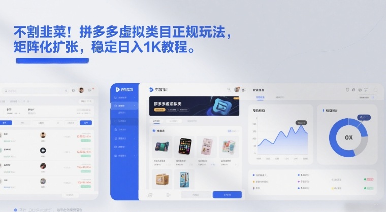 不割韭菜！拼多多虚拟类目正规玩法，矩阵化扩张，稳定日入1K教程【揭秘】-云享网创