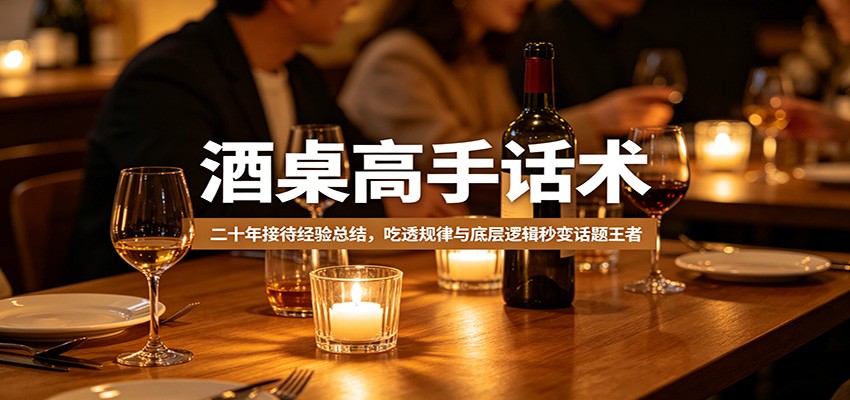 酒桌高手话术:二十年接待经验总结,吃透规律与底层逻辑秒变话题王者-云享网创