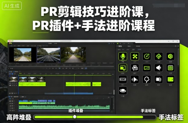 PR剪辑技巧进阶课,PR插件+手法进阶课程-云享网创