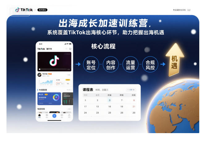 出海成长加速训练营,系统覆盖TikTok出海核心环节,助力把握出海机遇(更新)-云享网创