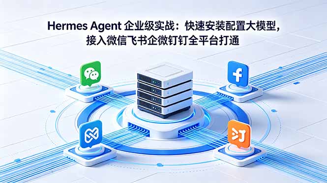 Hermes Agent 企业级实战：快速安装配置大模型，接入微信飞书企微钉钉全平台打通-云享网创
