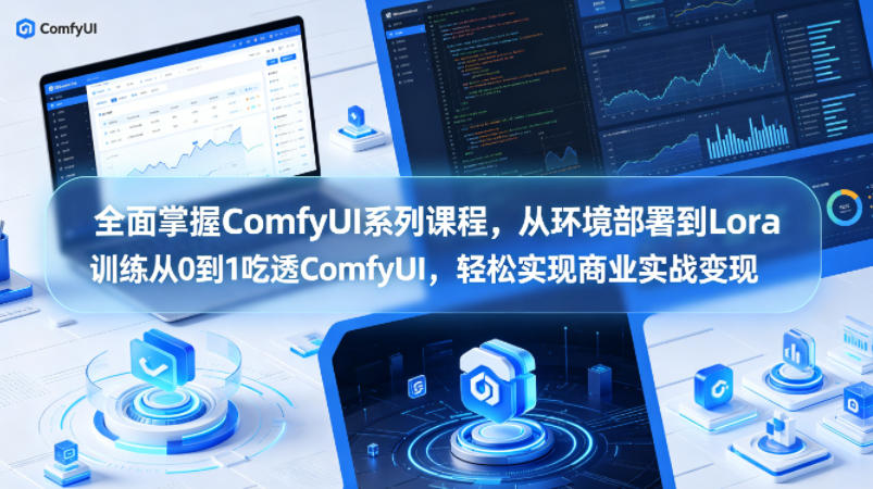 全面掌握ComfyUI系列课程,从环境部署到Lora训练从0到1吃透ComfyUI,轻松实现商业实战变现-云享网创
