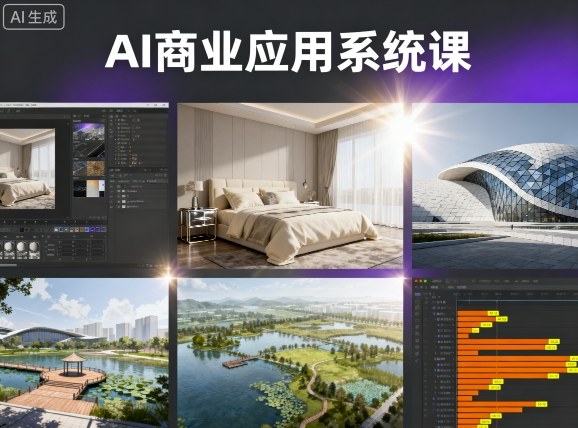 AI商业应用系统课,室内-软装-建筑-景观,智能设计+效果图+动画画实战-云享网创