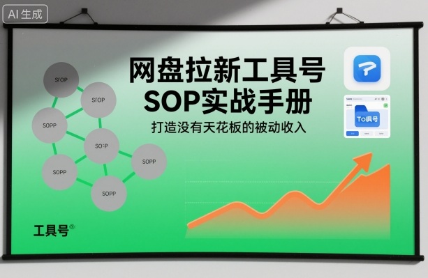 网盘拉新工具号SOP实战手册,打造没有天花板的被动收入-云享网创