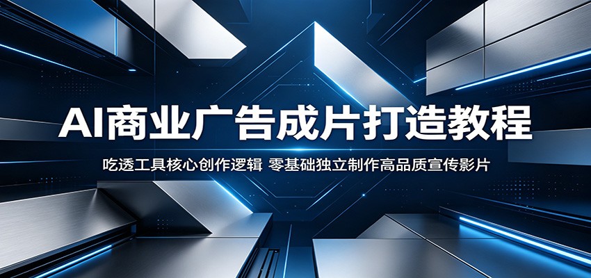 AI商业广告成片打造教程：吃透工具核心创作逻辑，零基础独立制作高品质宣传影片-云享网创