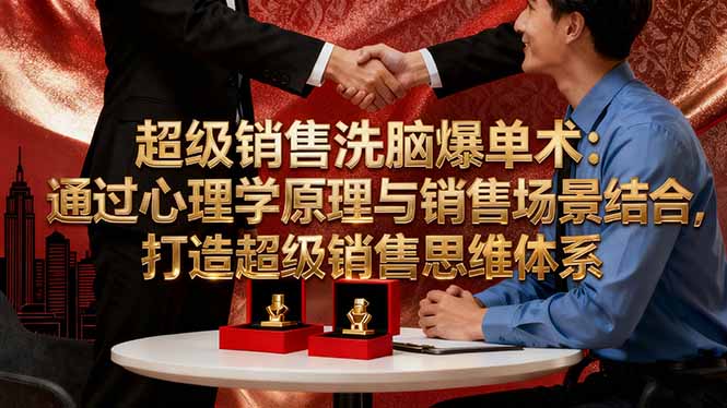 超级销售洗脑爆单术:通过心理学原理与销售场景结合,打造超级销售思维体系-云享网创