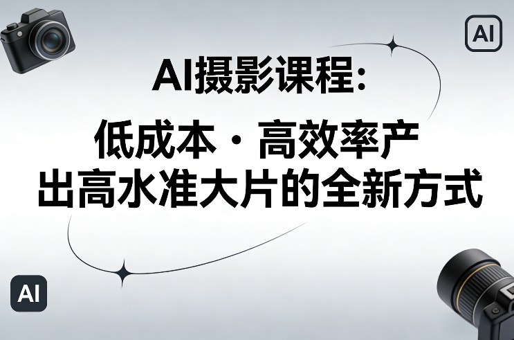 AI摄影课程，低成本高效率产出高水准大片的全新方式-云享网创