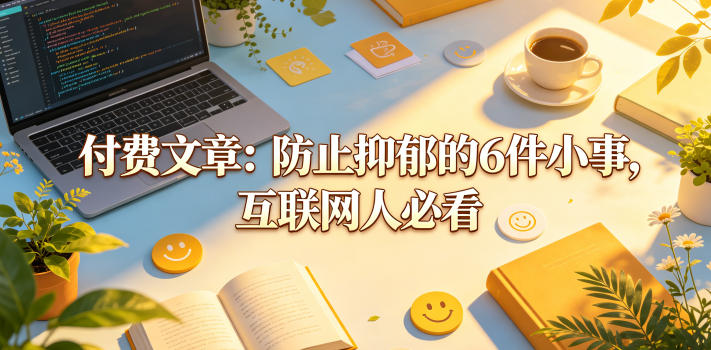 付费文章：防止抑郁的6件小事，互联网人必看！-云享网创
