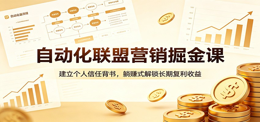 自动化联盟营销掘金课：建立个人信任背书，躺赚式解锁长期复利收益-云享网创