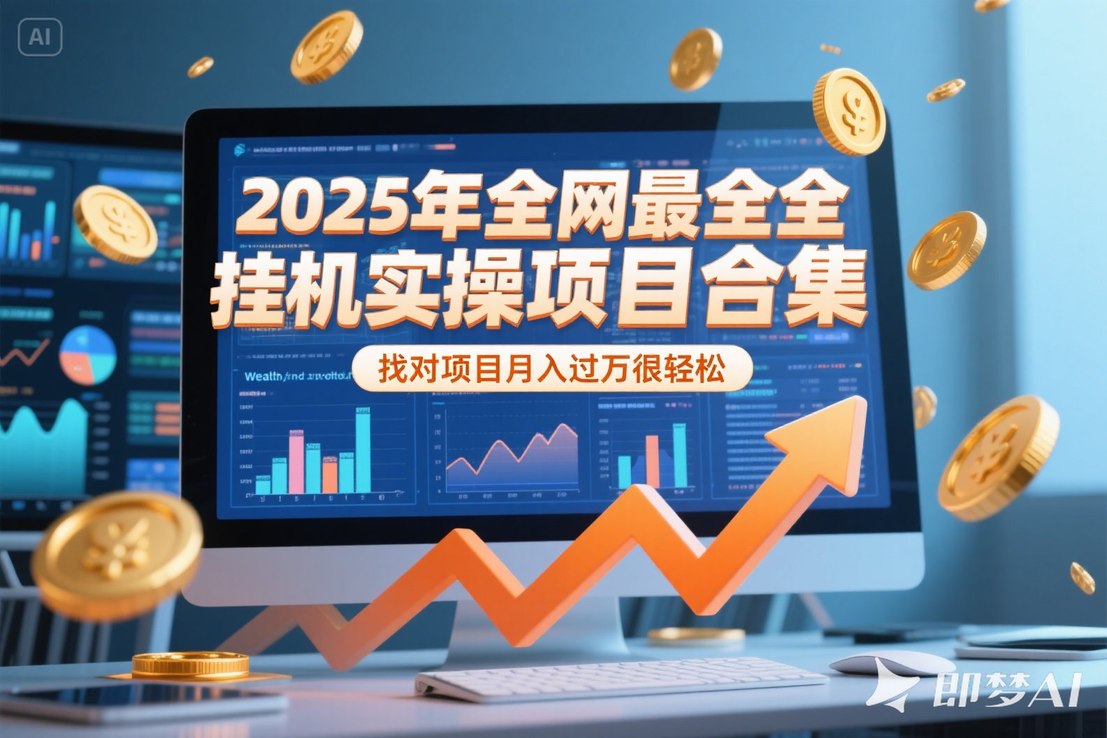 2025年挂机实操项目实操演练，挂机类型，AI直播类型，轻资产创业类型…-云享网创