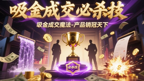 吸金成交必杀技，吸金成交魔法-产品销冠天下-云享网创