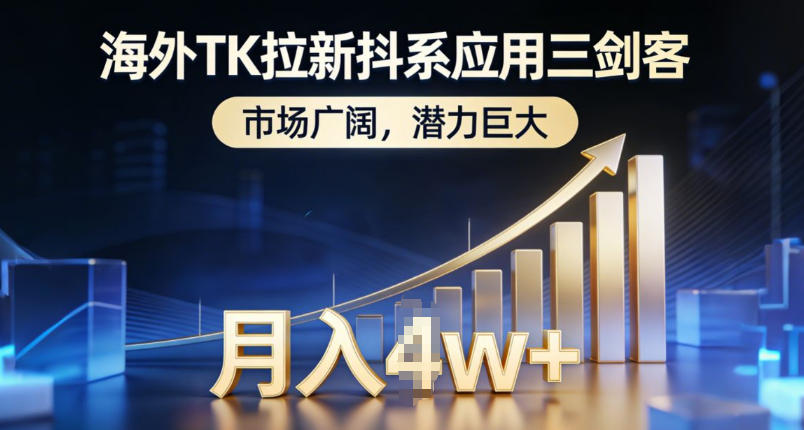 海外TK拉新抖系应用三剑客，市场广阔，潜力巨大，月入1w+-云享网创