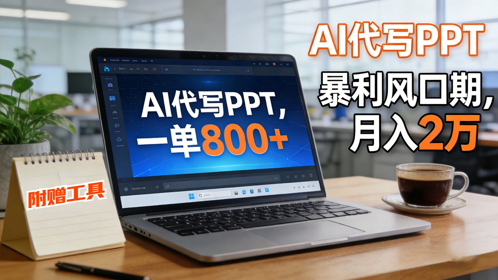 AI 代写做 PPT！一单狂赚 800+，风口期月入 2 万(工具 + 提示词直接送)-云享网创