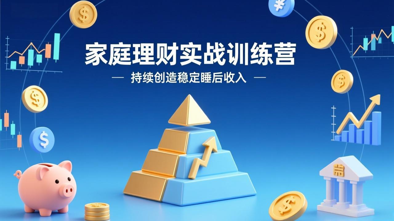 家庭理财实战训练营：从0到1建体系，三阶进阶层层递进，助你持续创造稳定睡后收入-云享网创