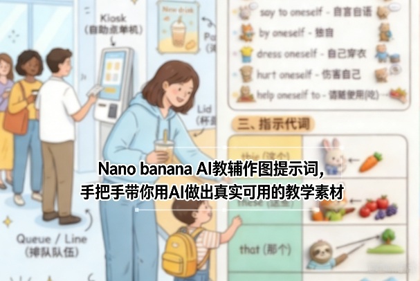 Nano banana AI教辅作图提示词，手把手带你用AI做出真实可用的教学素材-云享网创