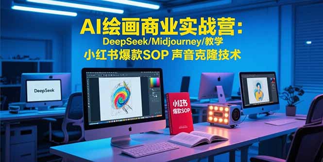 AI绘画商业实战营：DeepSeek/Midjourney/教学 小红书爆款SOP 声音克隆技术-云享网创