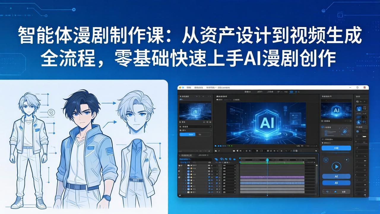 智能体漫剧制作课：从资产设计到视频生成全流程，零基础快速上手AI漫剧创作-云享网创