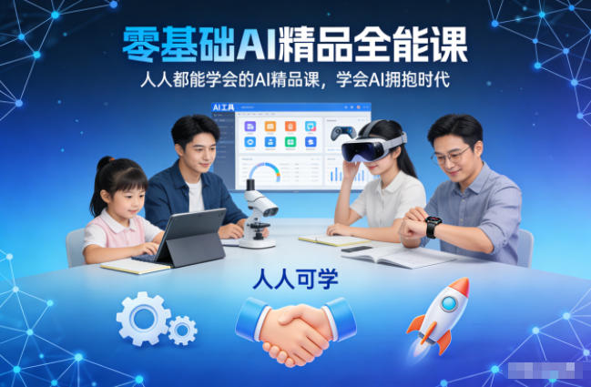 零基础AI精品全能课，人人都能学会的AI精品课，学会AI拥抱时代-云享网创
