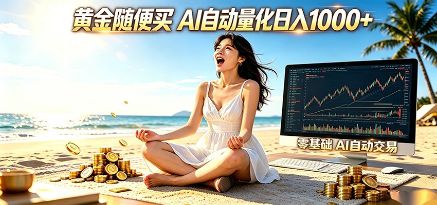 黄金随便买？AI自动外汇量化交易 在家当皇帝 日入1000+-云享网创