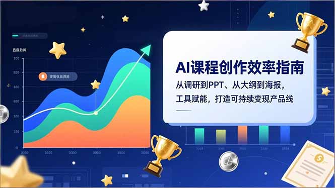 AI课程创作效率指南，从调研到PPT、从大纲到海报，工具赋能，打造可持续变现产品线-云享网创