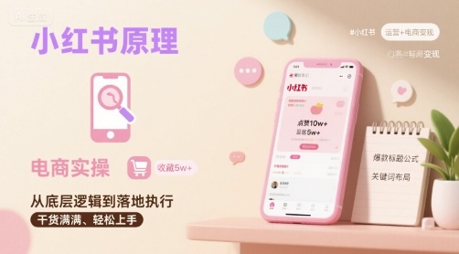 小红书原理以及详细实操流程，小红书电商教程-云享网创