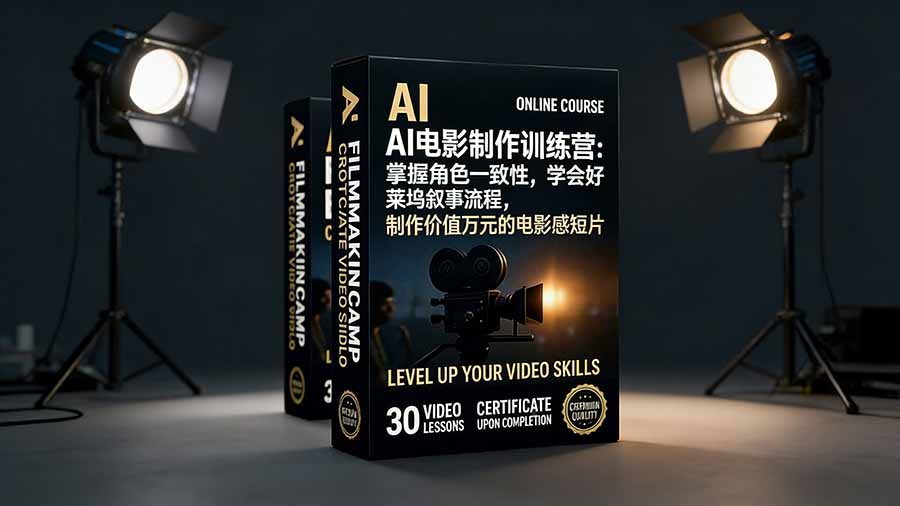 AI电影制作训练营：掌握角色一致性，学会好莱坞叙事流程，制作价值万元的电影感短片-云享网创